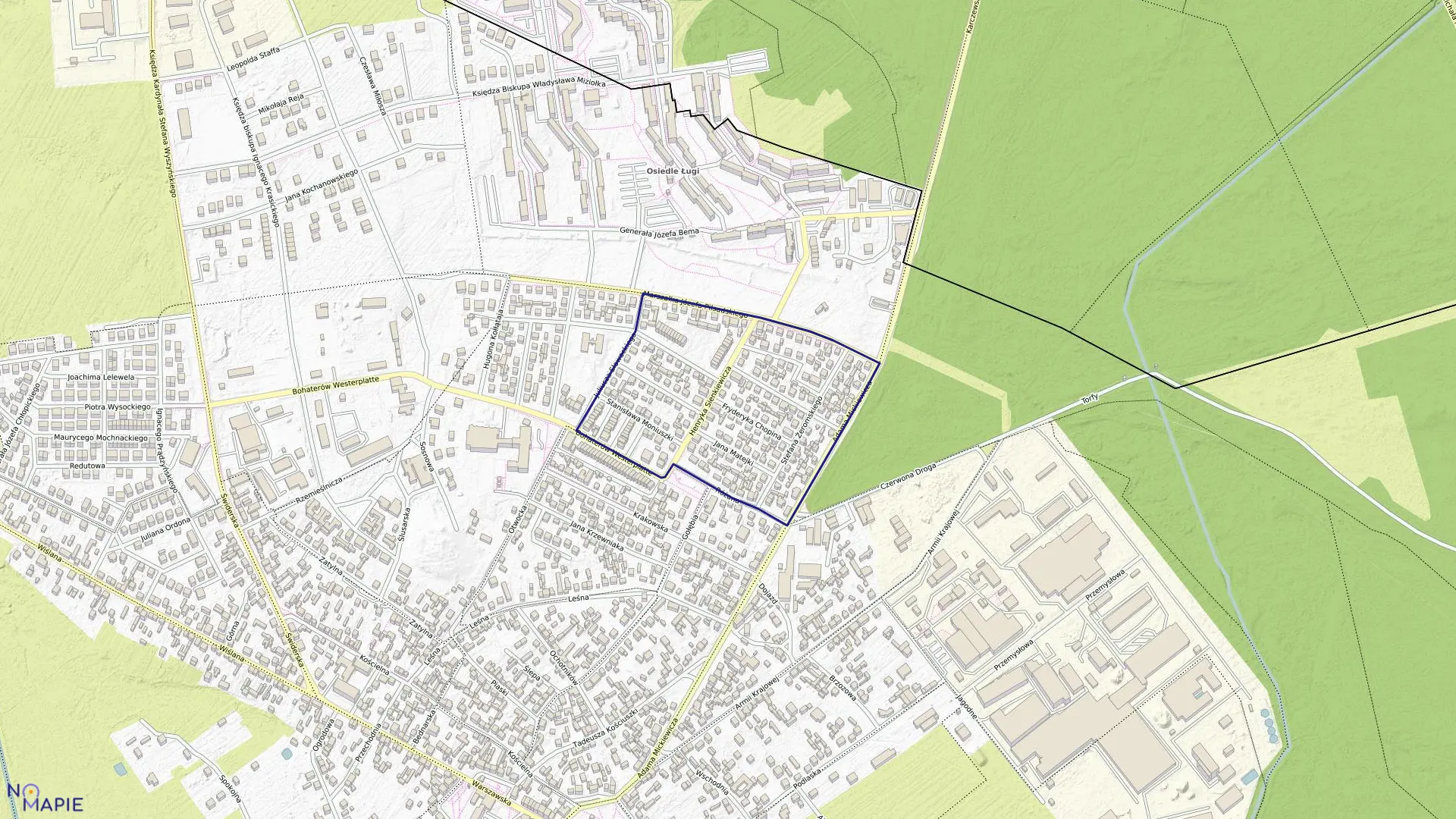 Mapa obrębu 11 w gminie Karczew