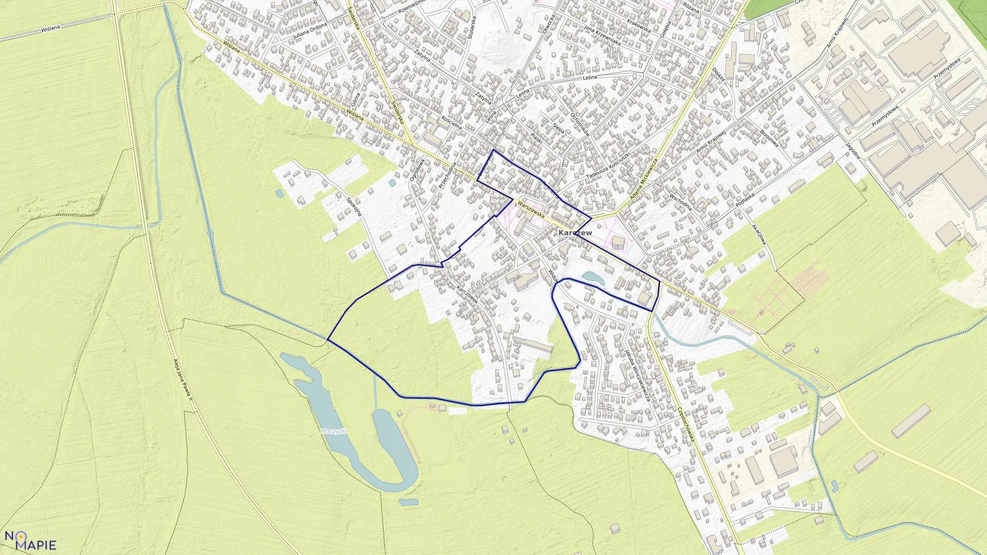 Mapa obrębu 24 w gminie Karczew