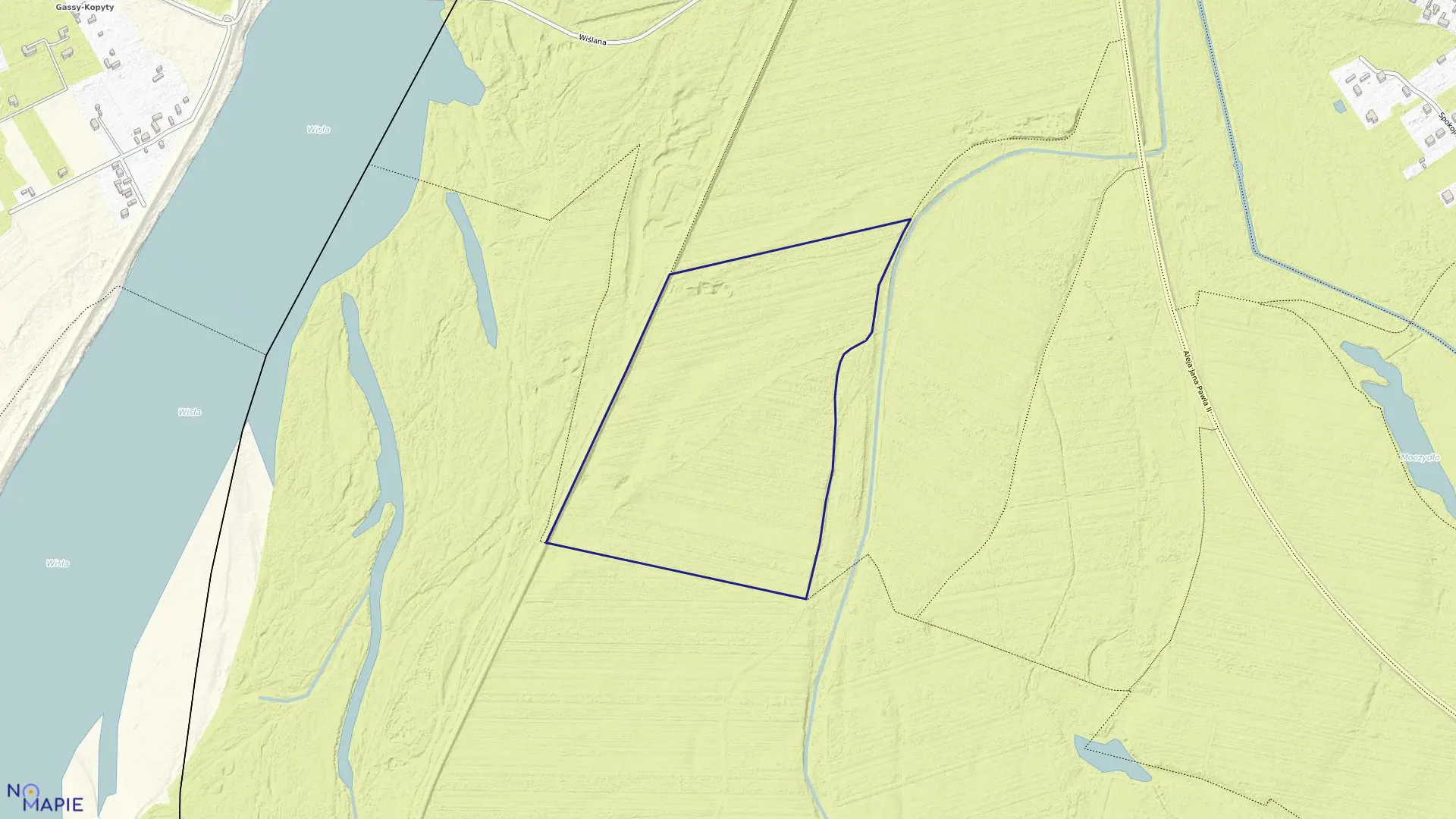 Mapa obrębu 27 w gminie Karczew