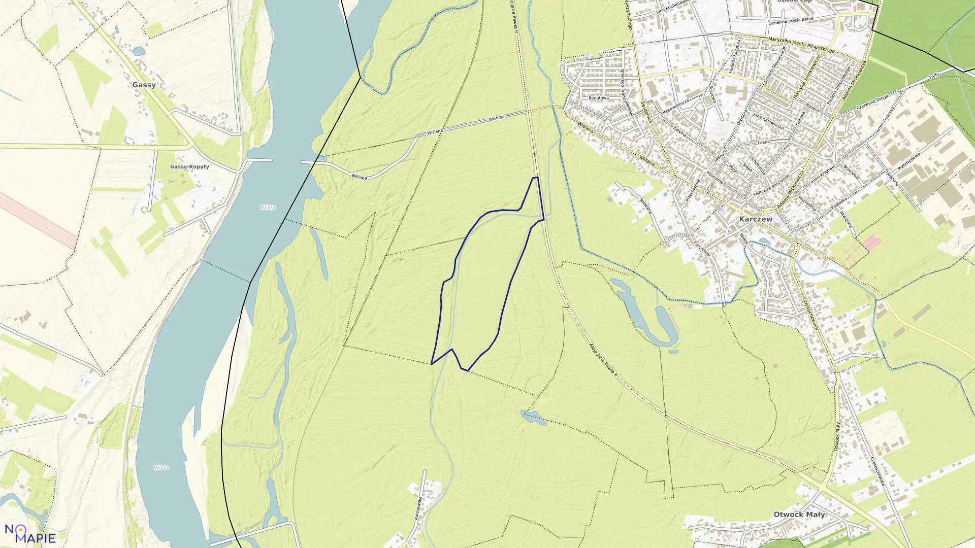 Mapa obrębu 28 w gminie Karczew