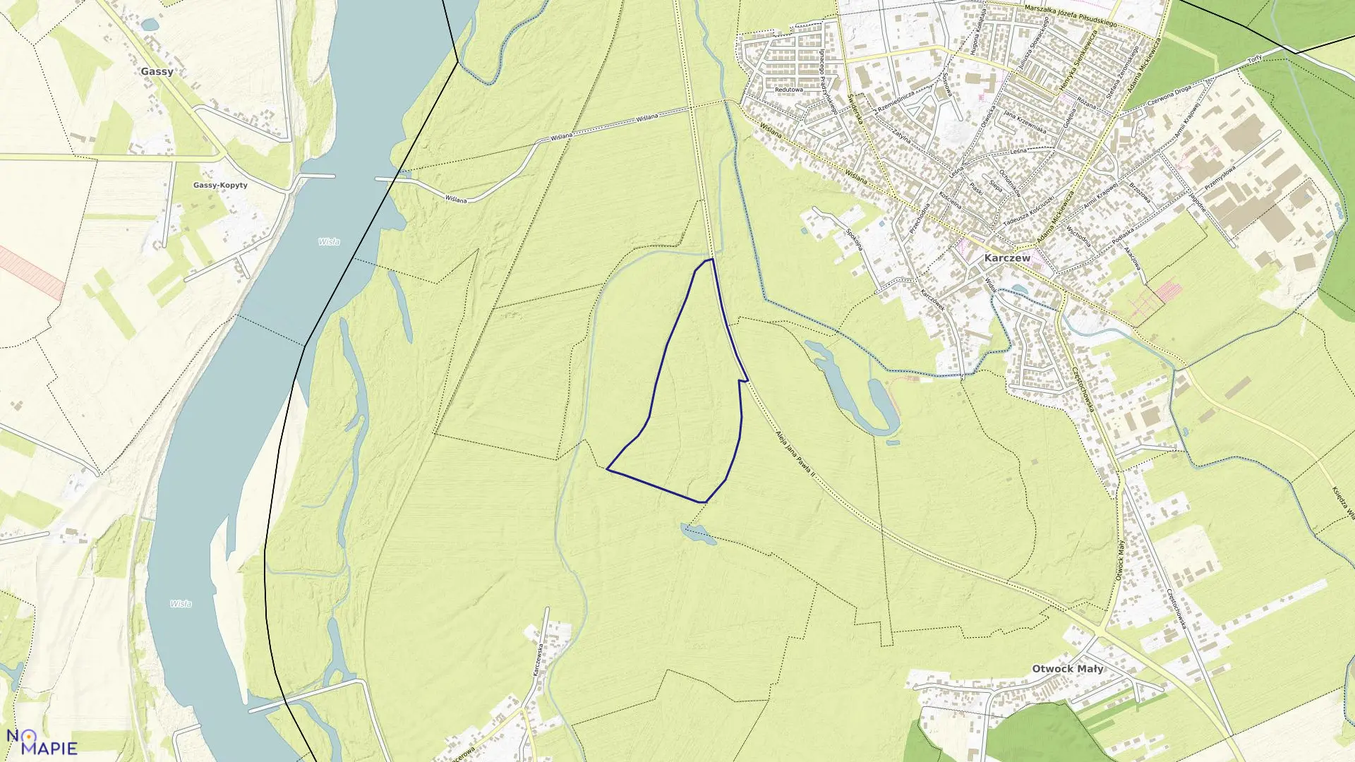 Mapa obrębu 31 w gminie Karczew