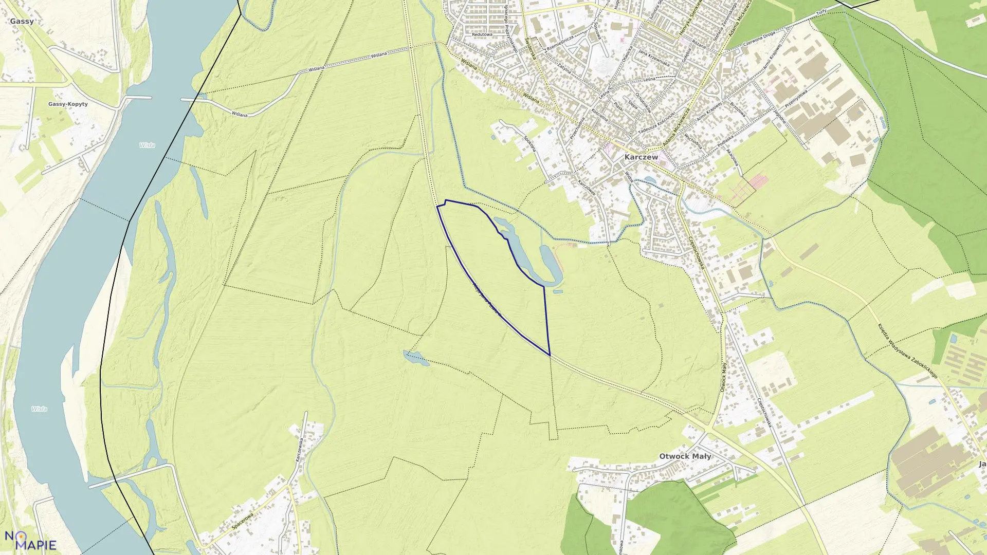 Mapa obrębu 32 w gminie Karczew