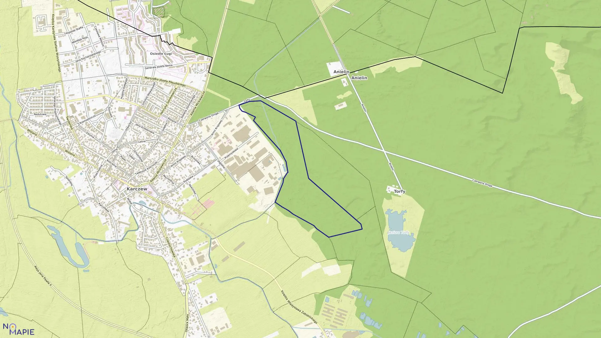 Mapa obrębu 41 w gminie Karczew