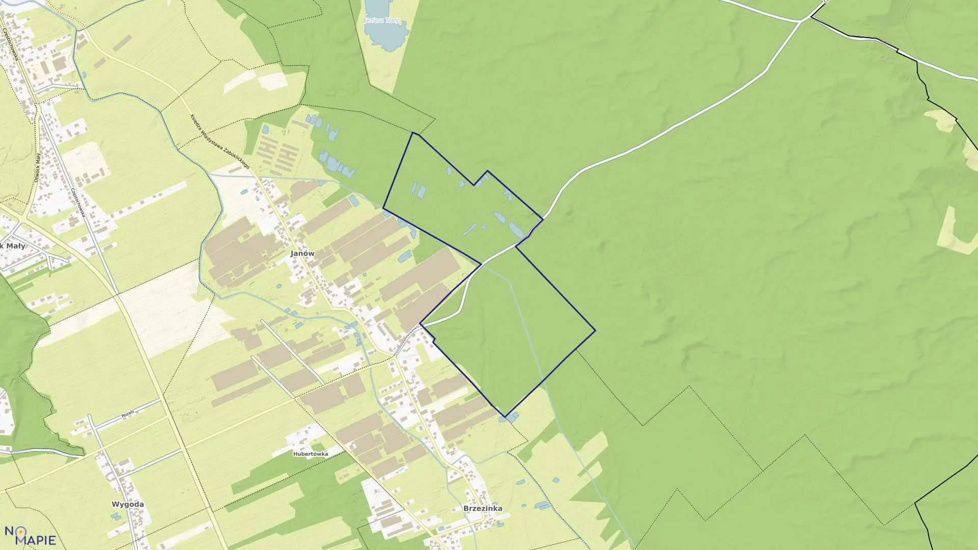 Mapa obrębu 43 w gminie Karczew