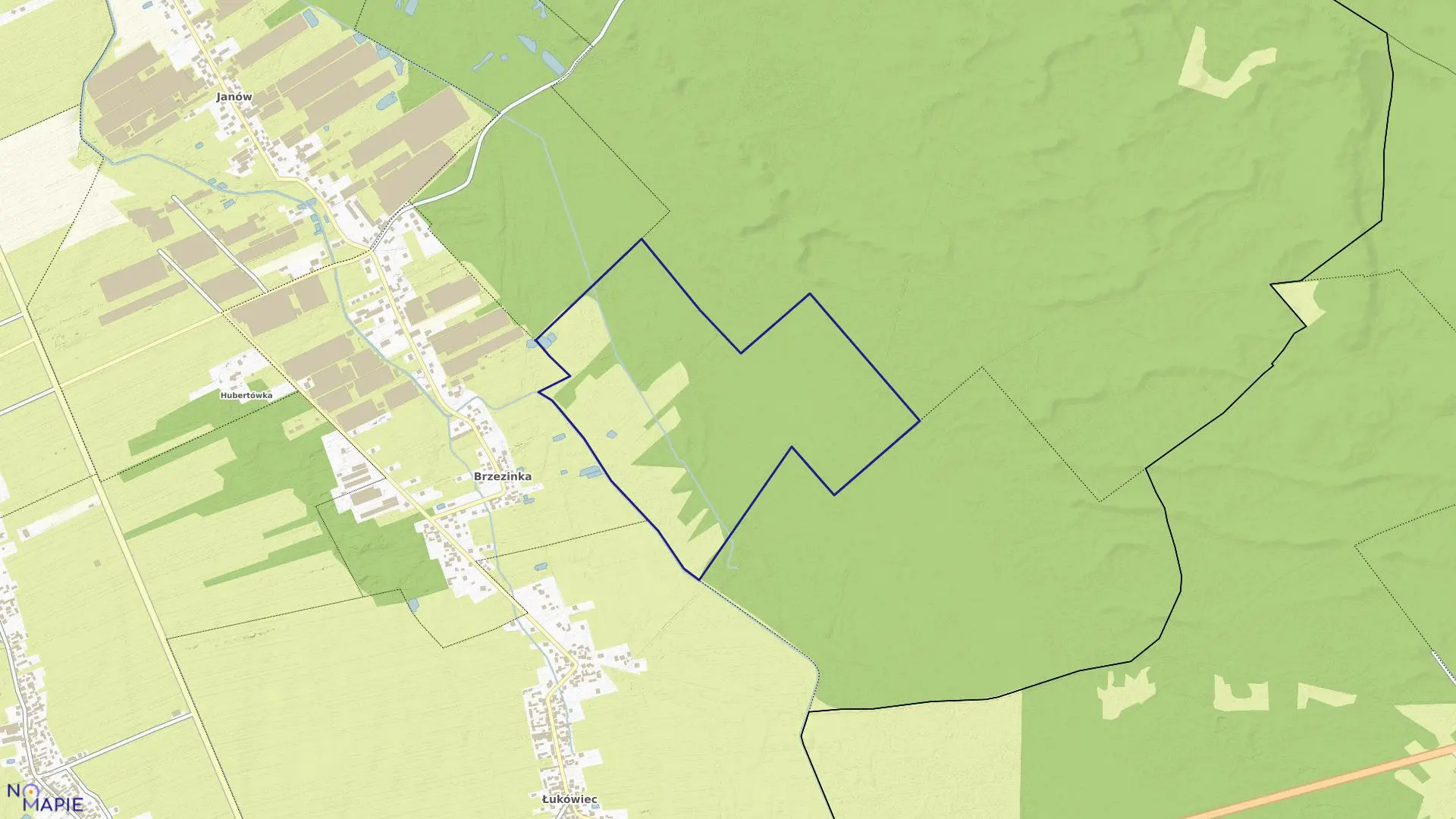 Mapa obrębu 44 w gminie Karczew