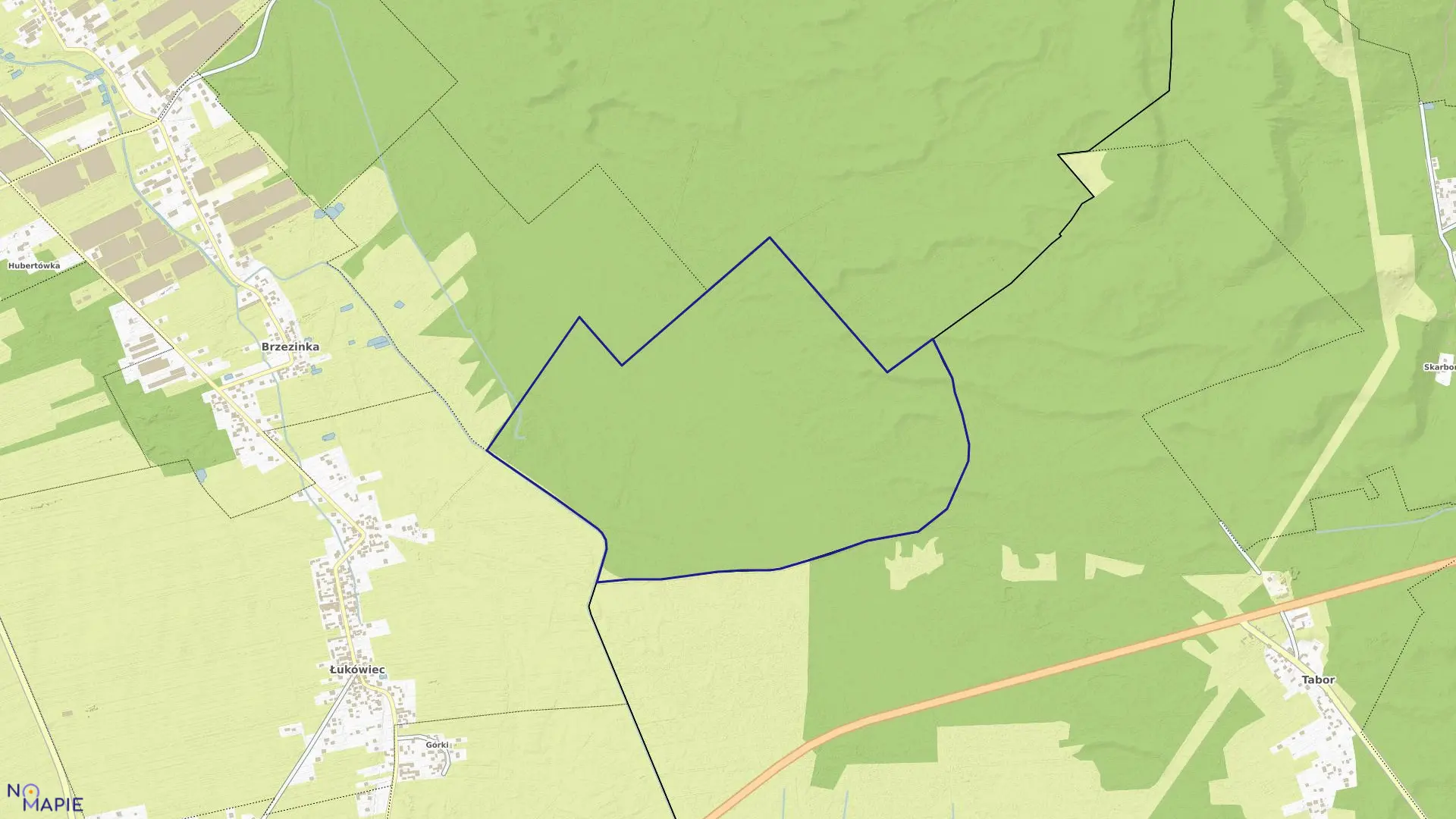 Mapa obrębu 45 w gminie Karczew