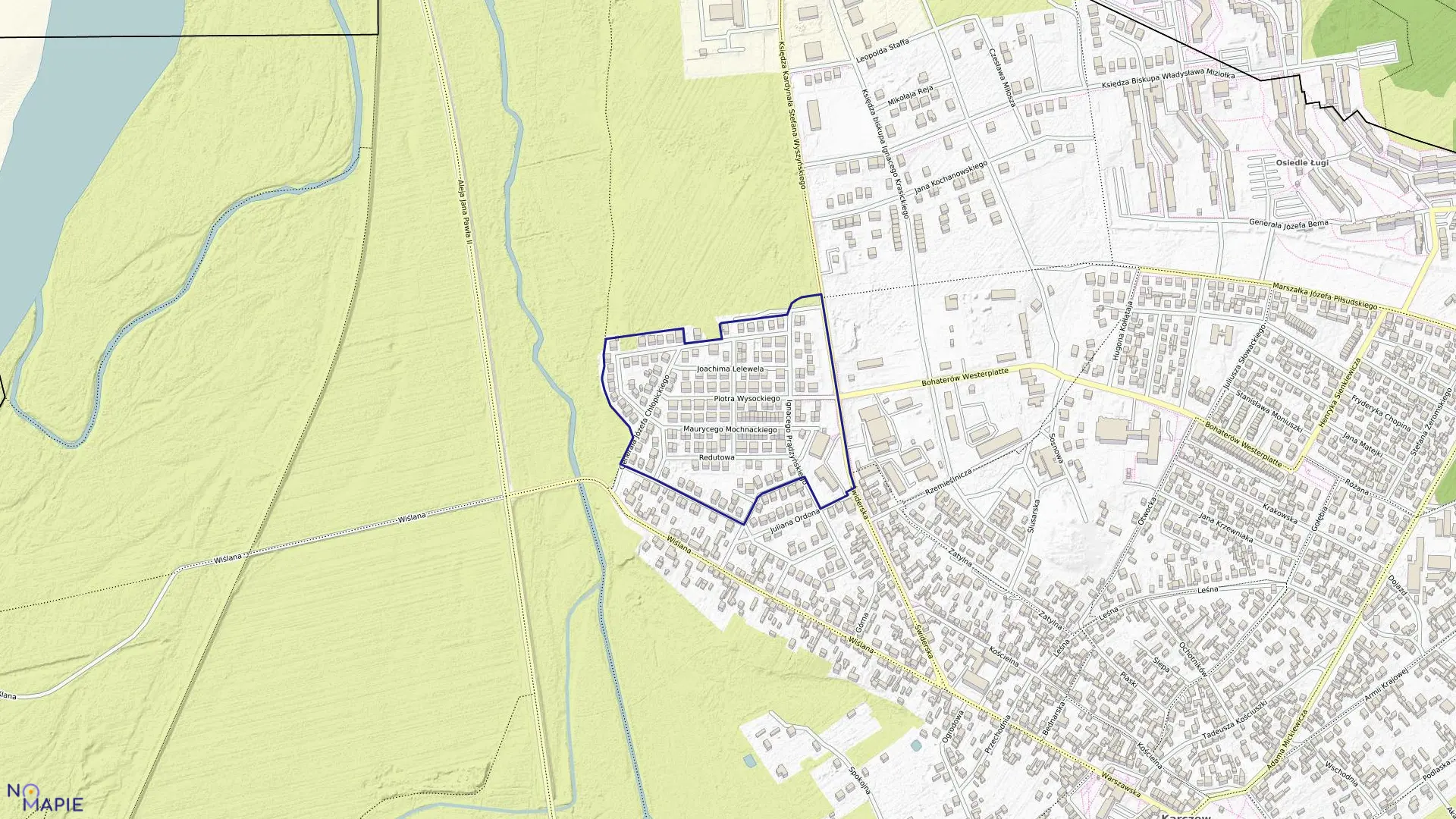 Mapa obrębu 8 w gminie Karczew