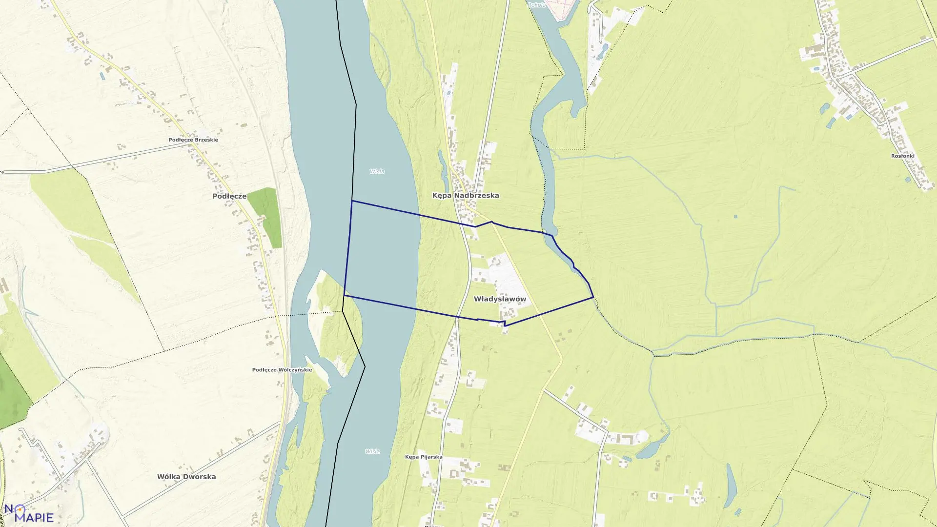 Mapa obrębu WŁADYSŁAWÓW w gminie Karczew